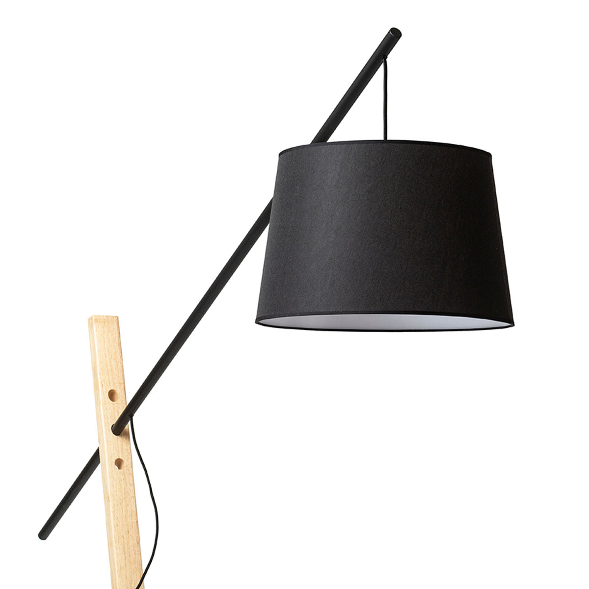 RENDL floor lamp DANTE floor black wood 230V LED E27 15W R13653 6