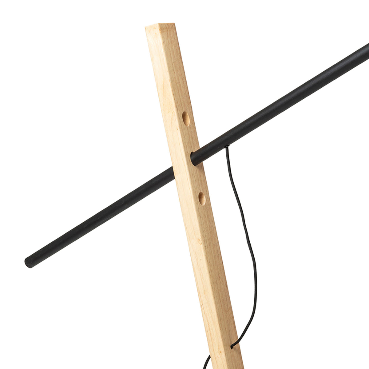 RENDL floor lamp DANTE floor black wood 230V LED E27 15W R13653 7