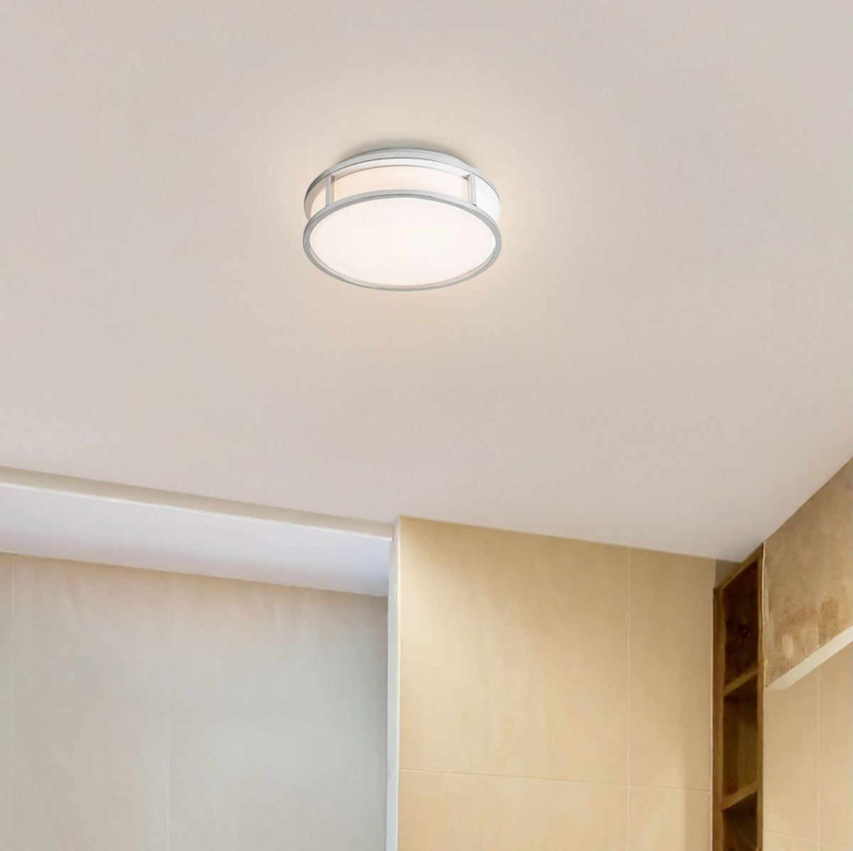 RENDL surface mounted lamp GRANDE LED 25 ceiling  opal-colored glass/chrome 230V LED 12W IP44  3000K R13676 4