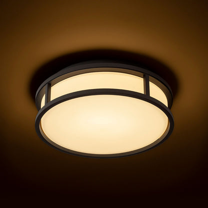 RENDL surface mounted lamp GRANDE LED 25 ceiling  opal-colored glass/black 230V LED 12W IP44  3000K R13677 4