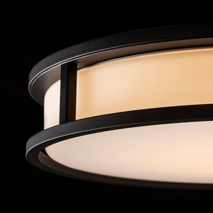RENDL surface mounted lamp GRANDE LED 35 ceiling  opal-colored glass/black 230V LED 24W IP44  3000K R13679 5