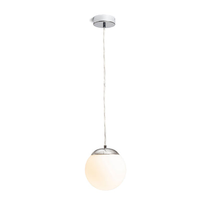 RENDL pendant lamp BOLLY 17 pendant  opal-colored glass/chrome 230V LED E27 11W IP44 R13692 1