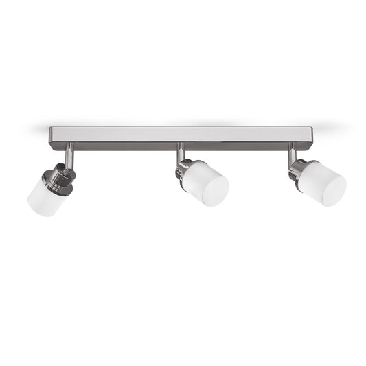 RENDL spotlight LINN III surface mounted  opal-colored glass/chrome 230V LED G9 3x3W IP44 R13703 1