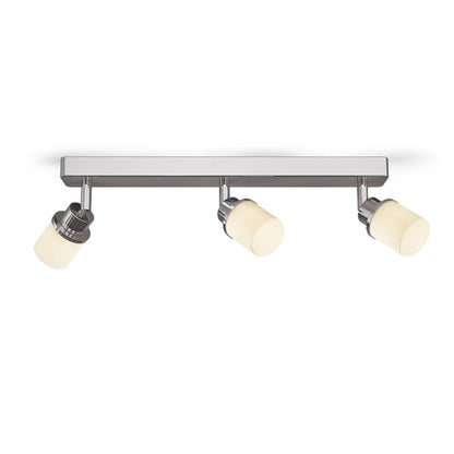 RENDL spotlight LINN III surface mounted  opal-colored glass/chrome 230V LED G9 3x3W IP44 R13703 2