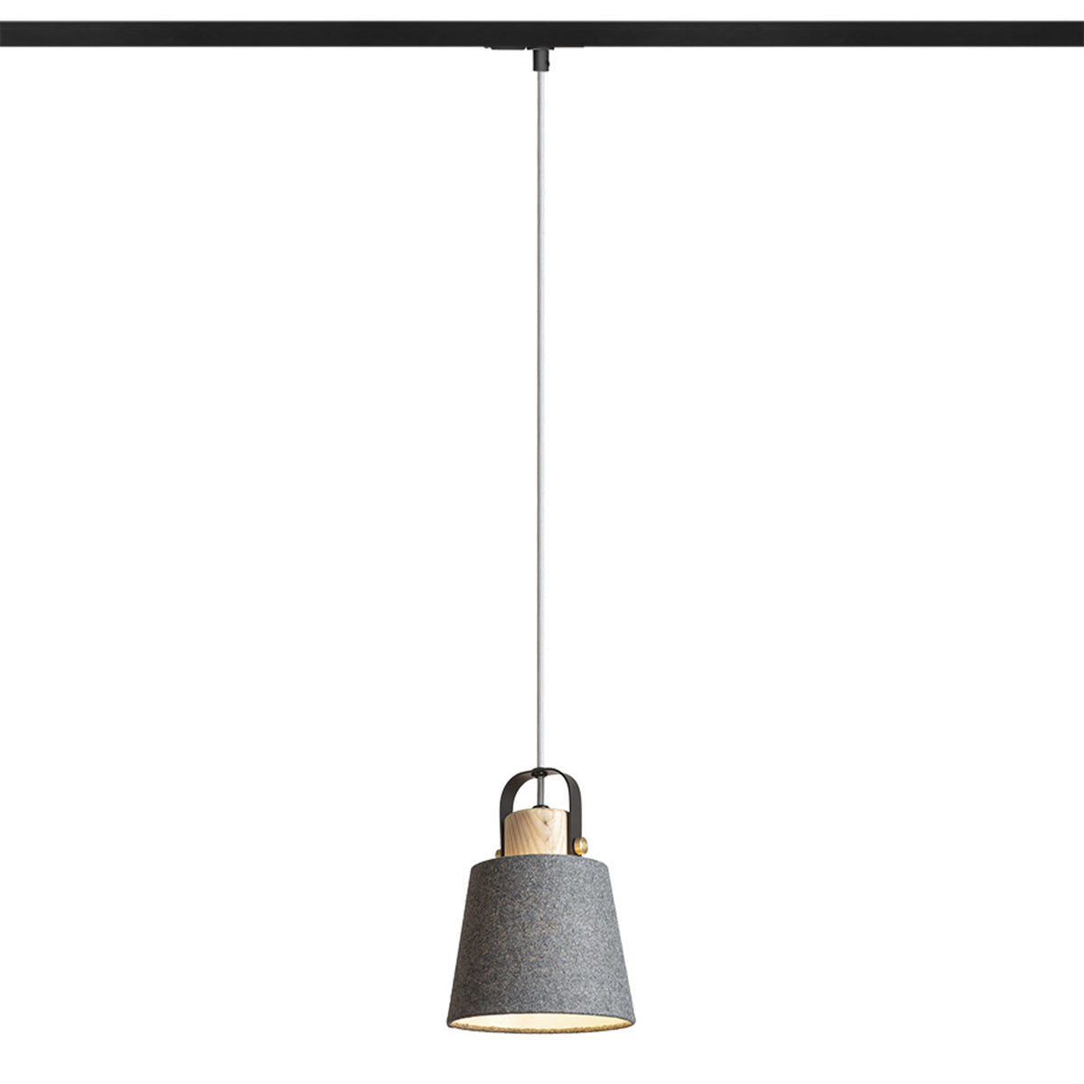 RENDL 1-circuit track system CHOUPETTE for 1-circuit tracks black grey textile/wood 230V LED E27 11W R13720 1