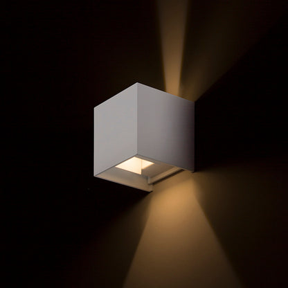 RENDL outdoor lamp TITO SQ DIMM wall white  230V LED 2x3W IP65  3000K R13738 5