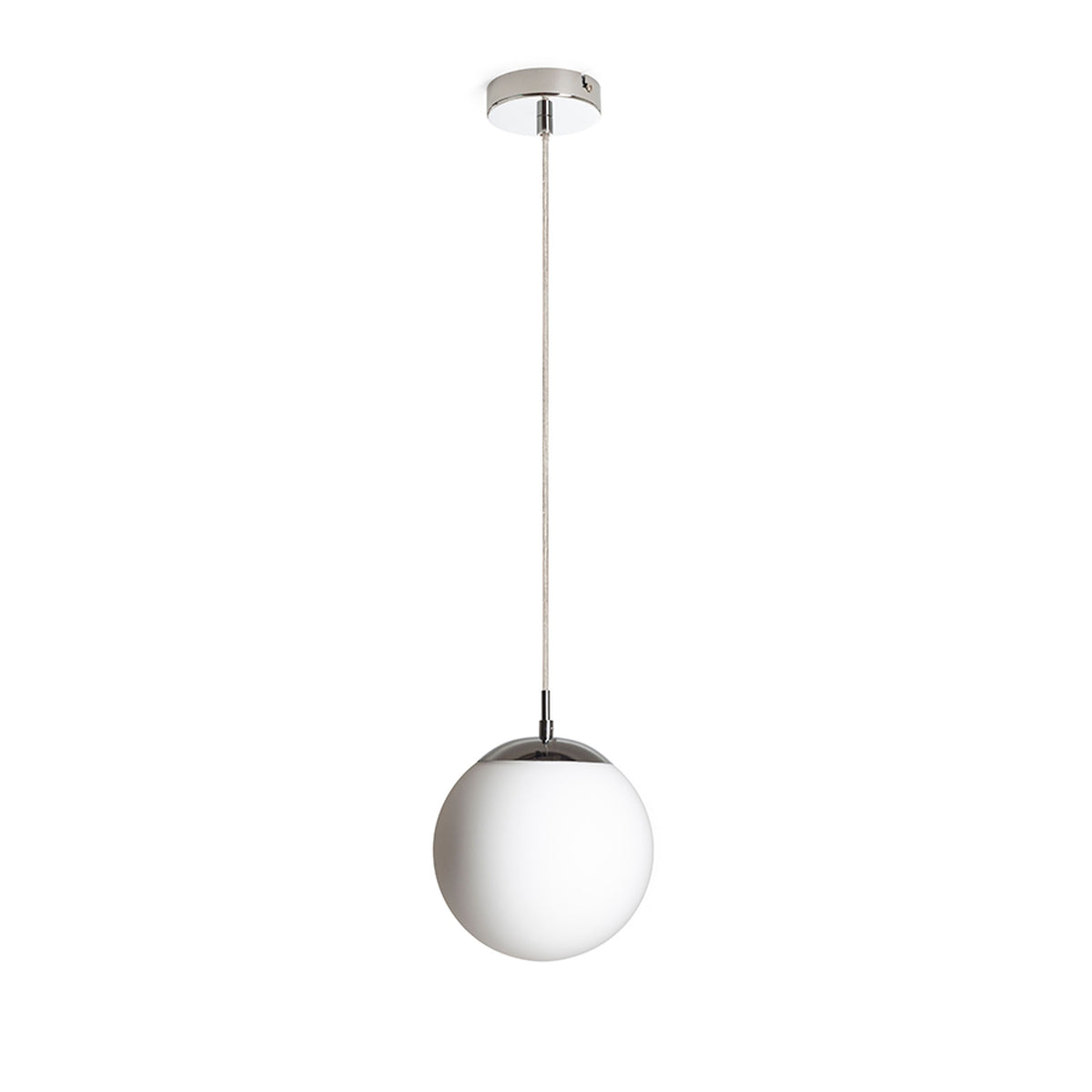 RENDL pendant lamp LUNA 20 pendant  opal-colored glass/chrome 230V LED E27 11W R13745 1