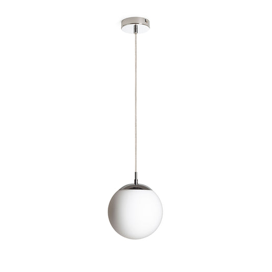 RENDL pendant lamp LUNA 20 pendant  opal-colored glass/chrome 230V LED E27 11W R13745 1