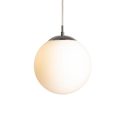 RENDL pendant lamp LUNA 25 pendant  opal-colored glass/chrome 230V LED E27 15W R13746 3