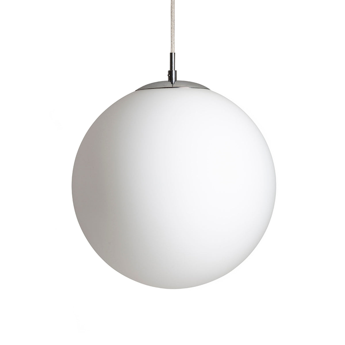RENDL pendant lamp LUNA 30 pendant  opal-colored glass/chrome 230V LED E27 15W R13747 4