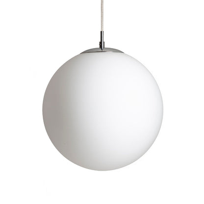 RENDL pendant lamp LUNA 30 pendant  opal-colored glass/chrome 230V LED E27 15W R13747 4