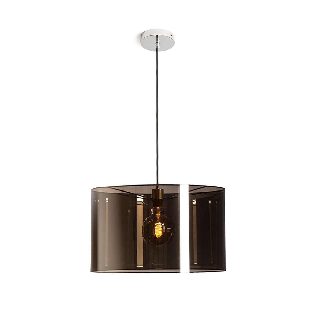 RENDL pendant lamp FANCY 50/30 pendant  smokey foil 230V LED E27 15W R13748 1