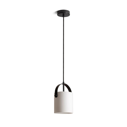 RENDL pendant lamp JULIETTA 16 pendant  opal-colored glass/black 230V LED E27 15W R13752 1