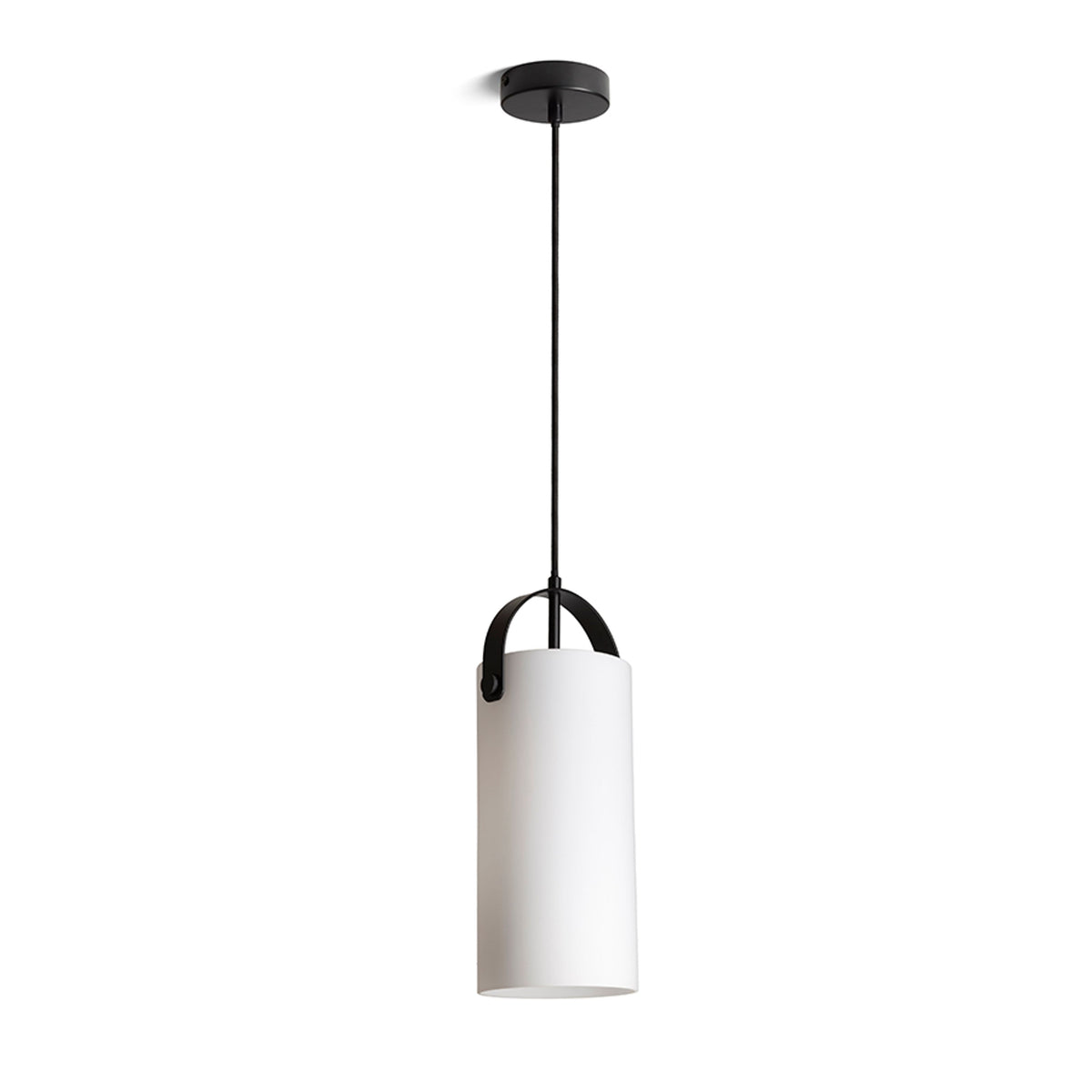 RENDL pendant lamp JULIETTA 31 pendant  opal-colored glass/black 230V LED E27 15W R13753 1