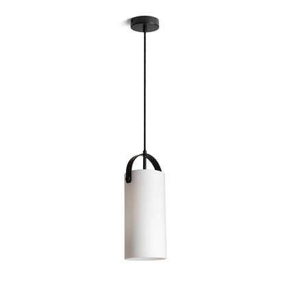 RENDL pendant lamp JULIETTA 31 pendant  opal-colored glass/black 230V LED E27 15W R13753 1