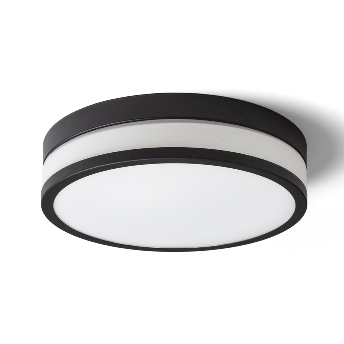 RENDL surface mounted lamp CIRA LED 35 ceiling opal-colored glass/black 230V LED 24W IP44 3000K R13754 2