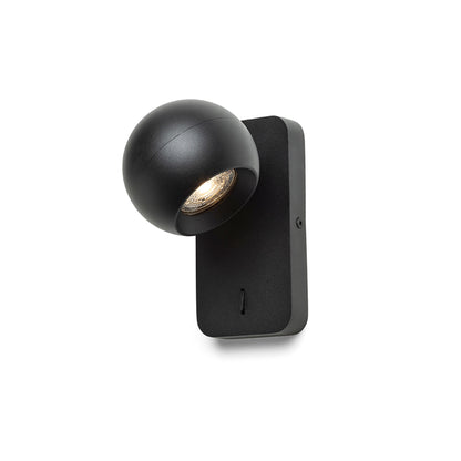 RENDL spotlight SIENA wall black  230V LED GU10 9W R13762 1