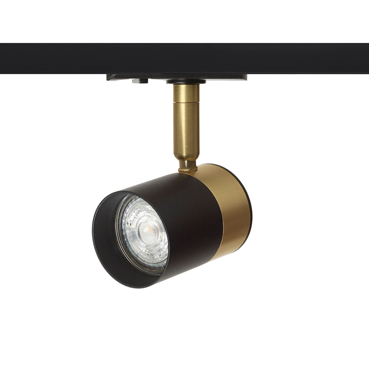 RENDL 1-circuit track system LALA for 1-circuit tracks black brass 230V LED GU10 9W R13767 1