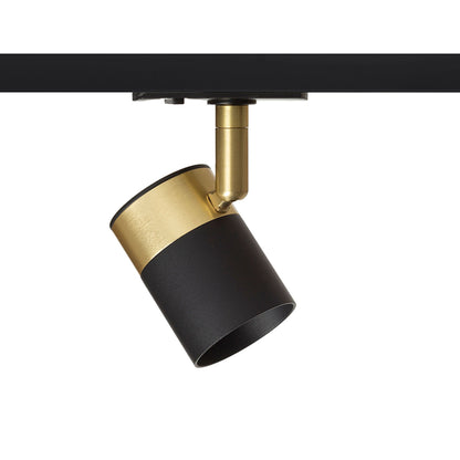 RENDL 1-circuit track system LALA for 1-circuit tracks black brass 230V LED GU10 9W R13767 8