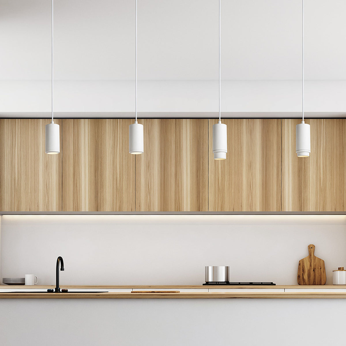 RENDL pendant lamp OPTIMUS pendant white  230V LED GU10 9W 10 50° R13777 10