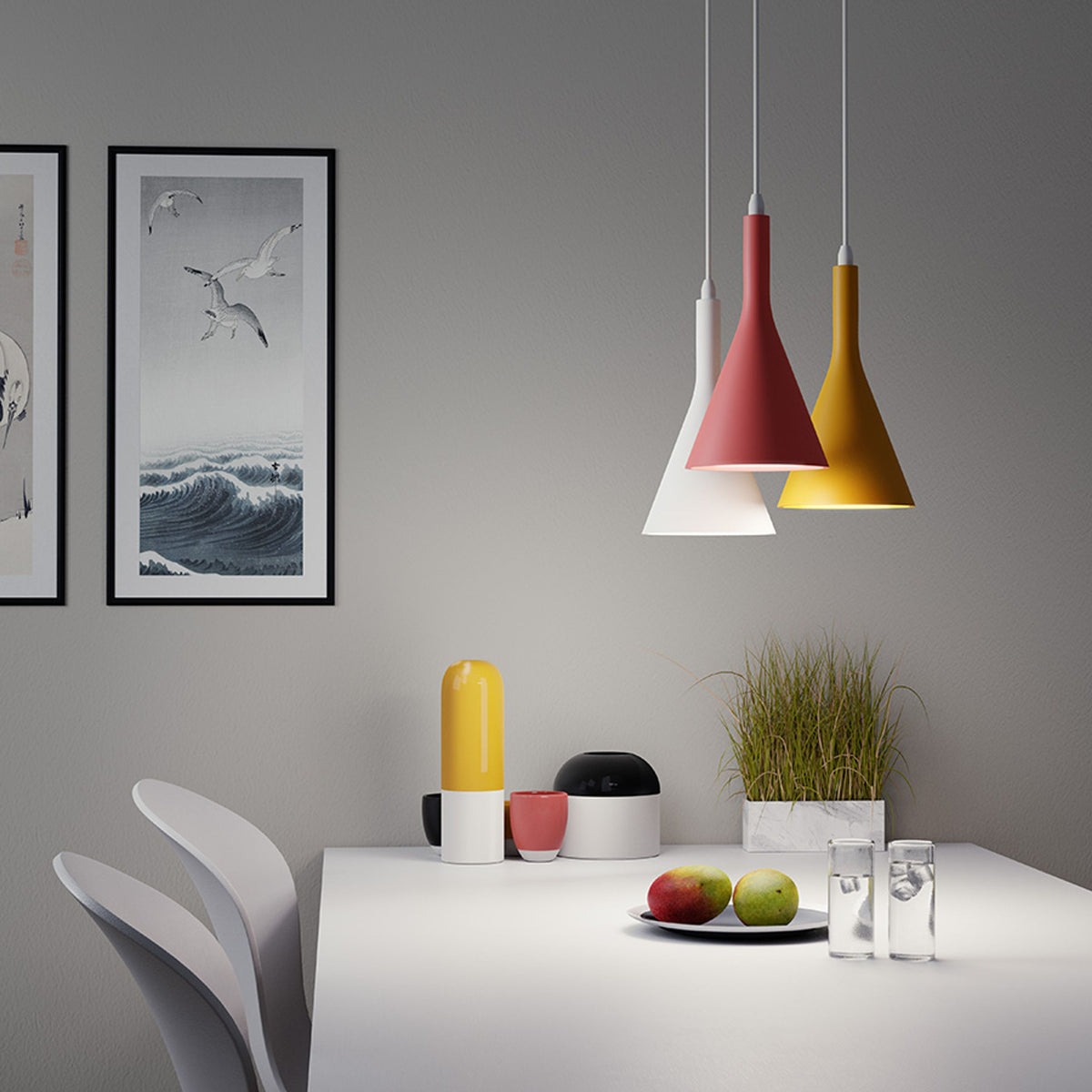 RENDL pendant lamp ELLA pendant  plaster 230V LED E27 15W R13788 4