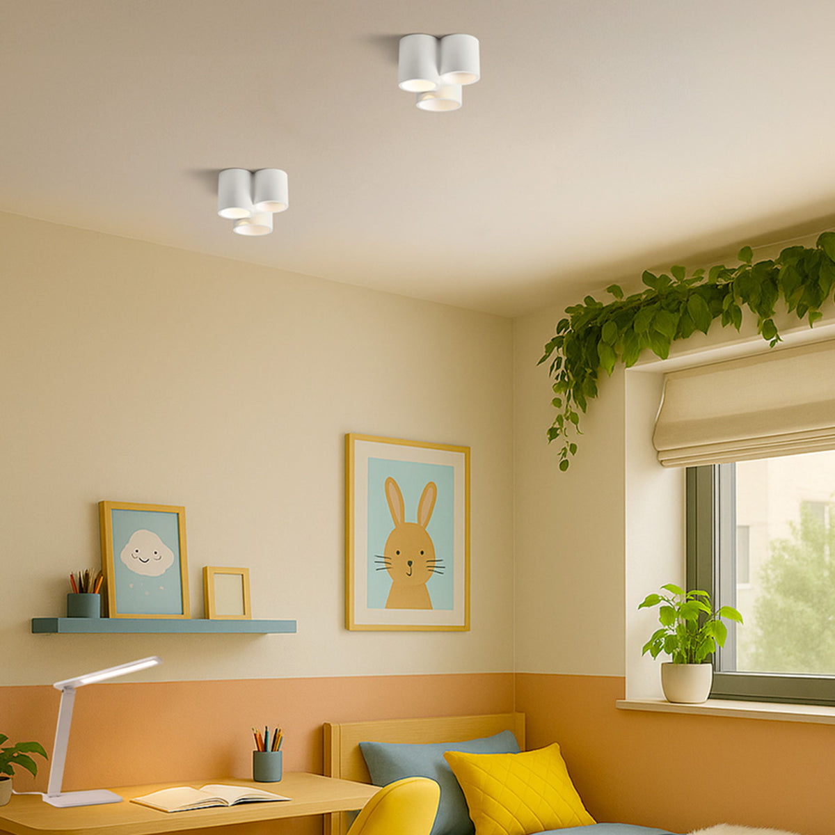 RENDL surface mounted lamp GINA III ceiling plaster 230V LED GU10 3x5W R13789 3