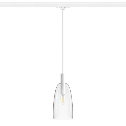 RENDL 3-circuit track system BELLINI for 3-circuit tracks white clear glass 230V LED E14 15W R13814 1