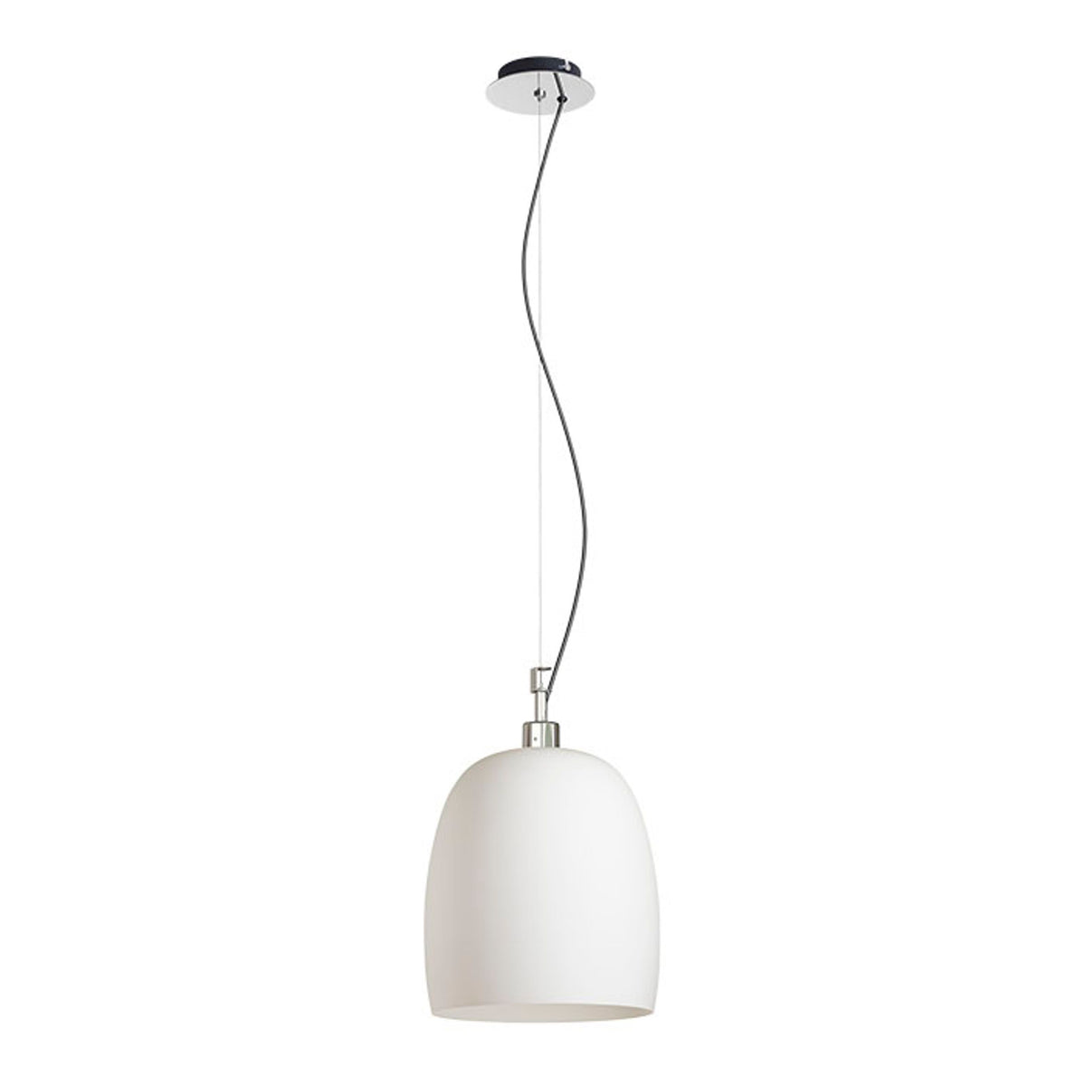 RENDL pendant lamp COROA NEW 28 pendant  opal-colored glass/chrome 230V LED E27 15W R13824 1