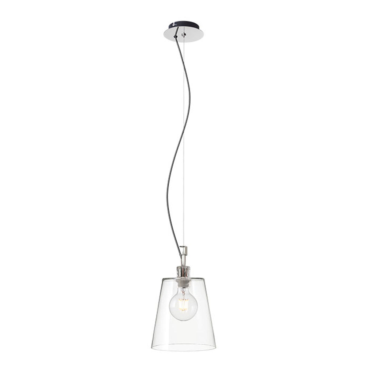 RENDL pendant lamp BABU NEW 22 pendant  clear glass/chrome 230V LED E27 15W R13826 1