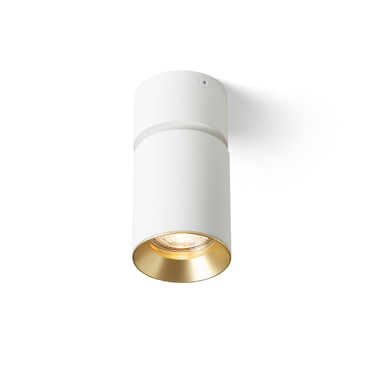 RENDL spotlight DARIO ceiling white brushed brass 230V LED GU10 9W R13867 2