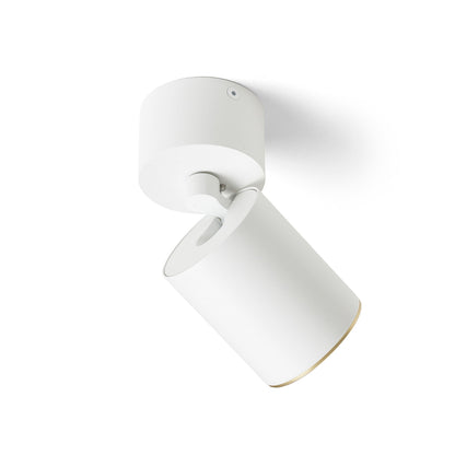 RENDL spotlight DARIO ceiling white brushed brass 230V LED GU10 9W R13867 3