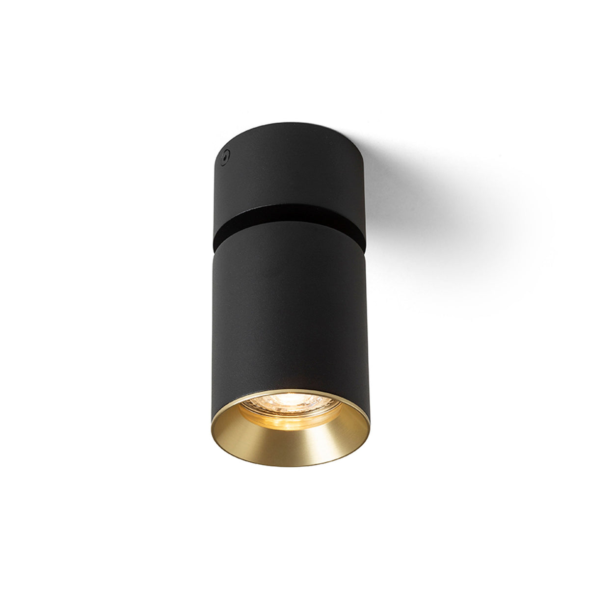 RENDL spotlight DARIO ceiling black brushed brass 230V LED GU10 9W R13868 2