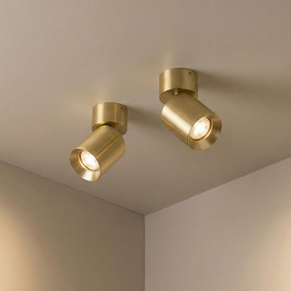 RENDL spotlight DARIO ceiling  brushed brass 230V LED GU10 9W R13869 3