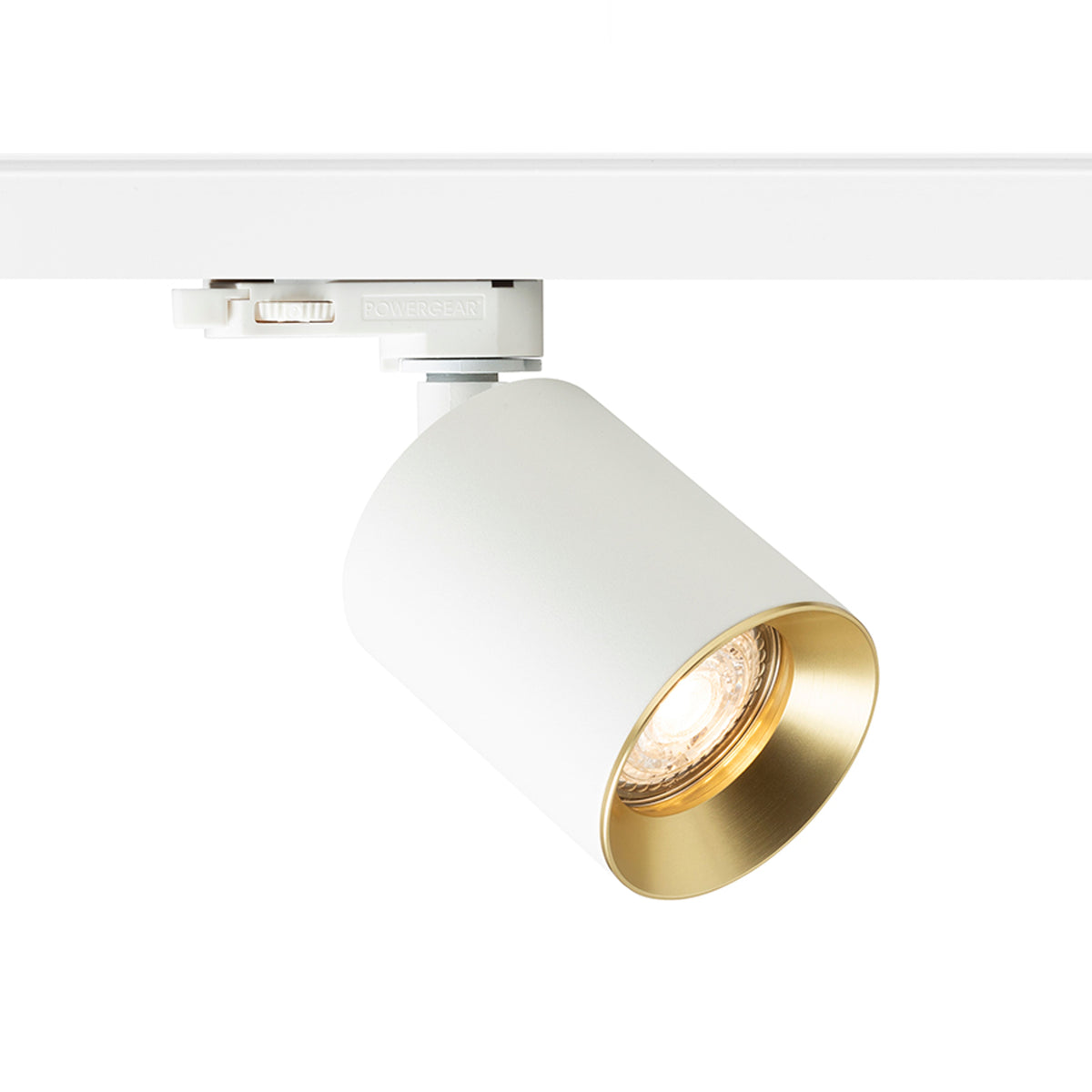 RENDL 3-circuit track system DARIO for 3-circuit tracks white brushed brass 230V LED GU10 9W R13873 1