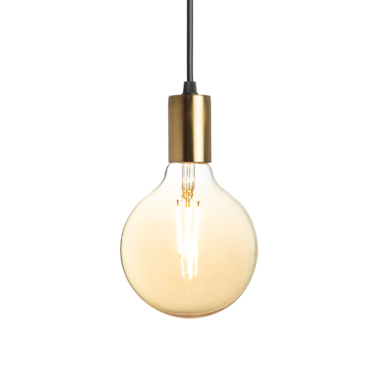 RENDL pendant lamp ARAQ pendant  brushed brass/black 230V LED E27 15W R13891 2