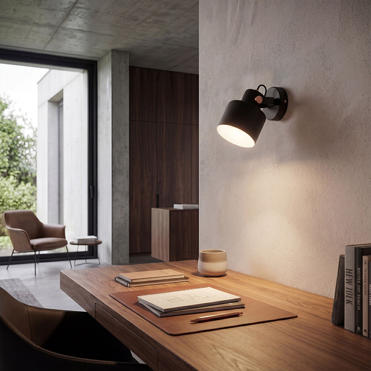 RENDL spotlight CELEIA surface mounted matte black brushed copper 230V LED E27 11W R13902 2