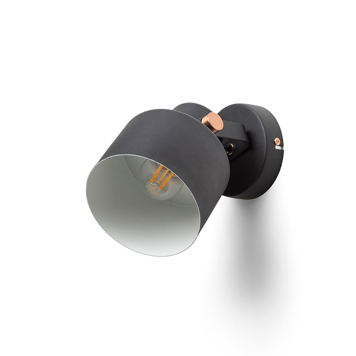 RENDL spotlight CELEIA surface mounted matte black brushed copper 230V LED E27 11W R13902 7