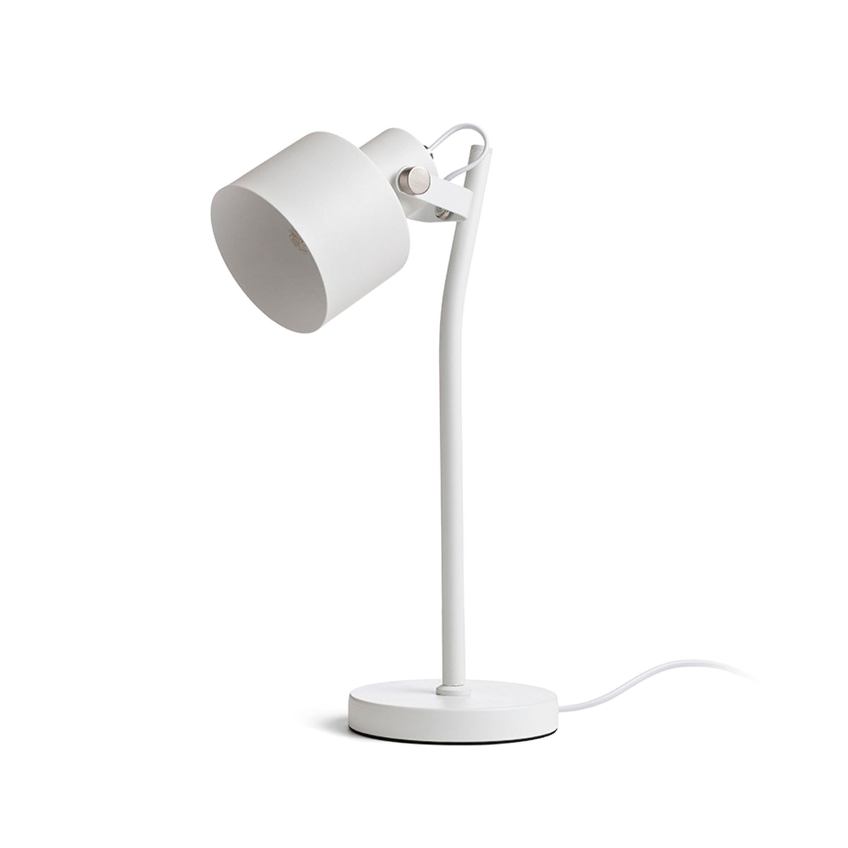 RENDL table lamp CELEIA table matte white matt nickel 230V LED E27 11W R13903 5