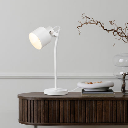 RENDL table lamp CELEIA table matte white matt nickel 230V LED E27 11W R13903 6