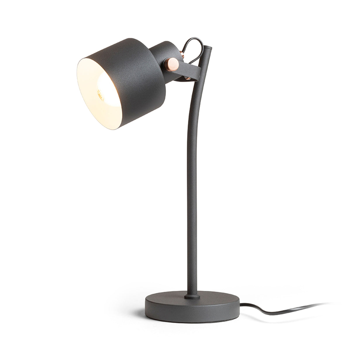 RENDL table lamp CELEIA table matte black brushed copper 230V LED E27 11W R13904 1