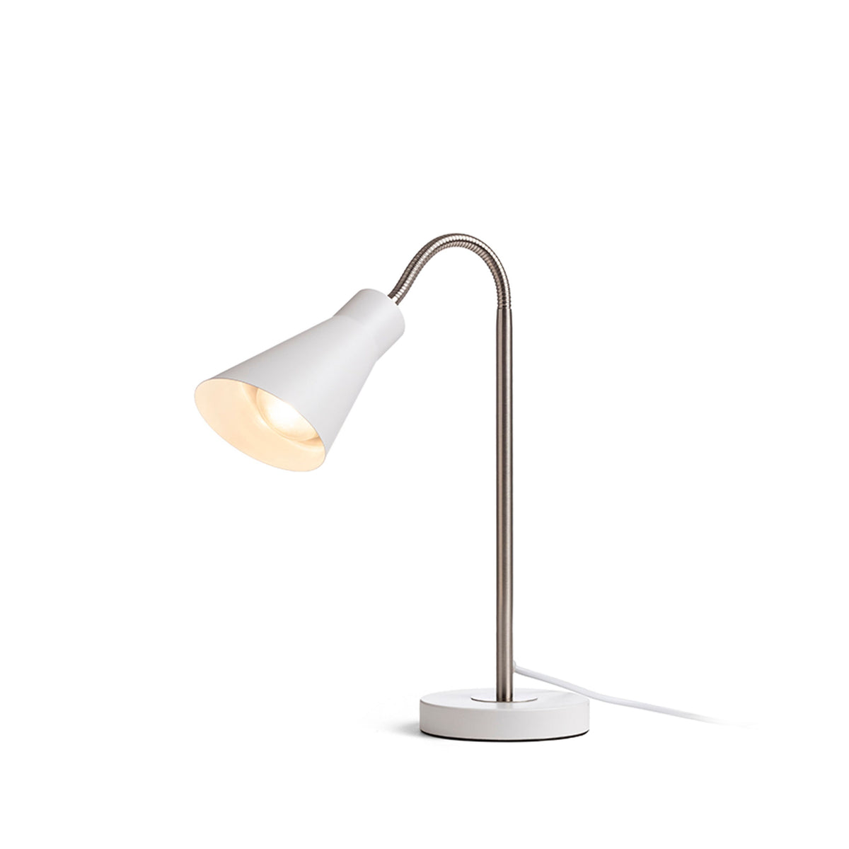 RENDL table lamp ANIKA table matte white matt nickel 230V LED E27 15W R13905 1