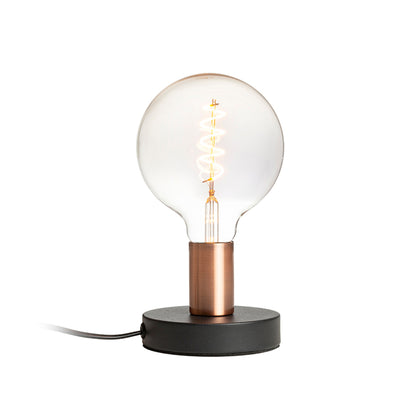RENDL table lamp ALGOT table black brushed copper 230V LED E27 15W R13907 1
