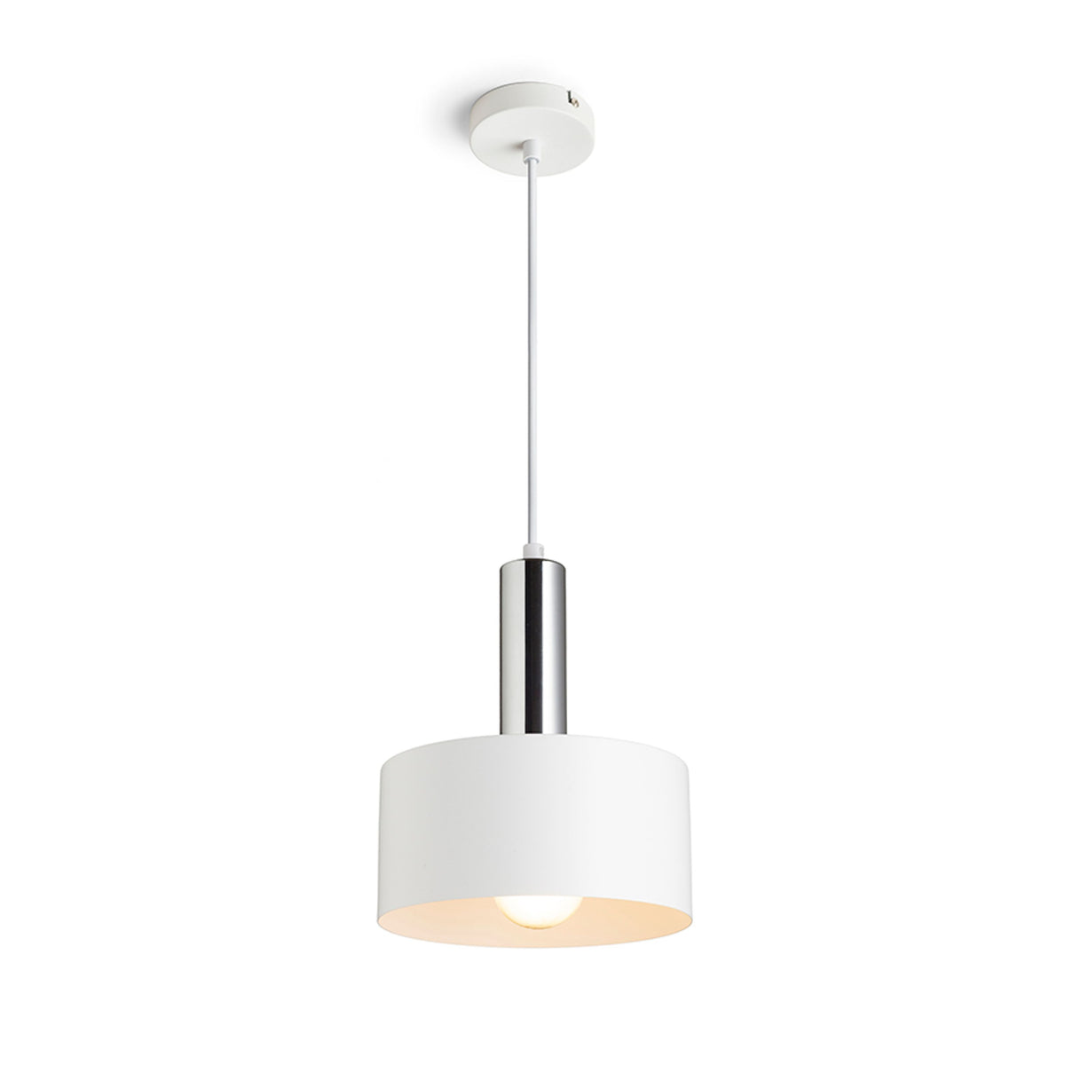 RENDL pendant lamp GIULIA 20 pendant white chrome 230V LED E27 15W R13910 1