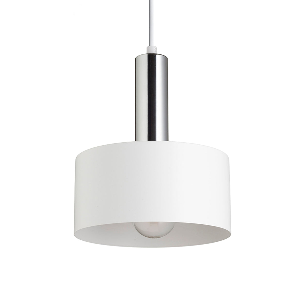 RENDL pendant lamp GIULIA 20 pendant white chrome 230V LED E27 15W R13910 3