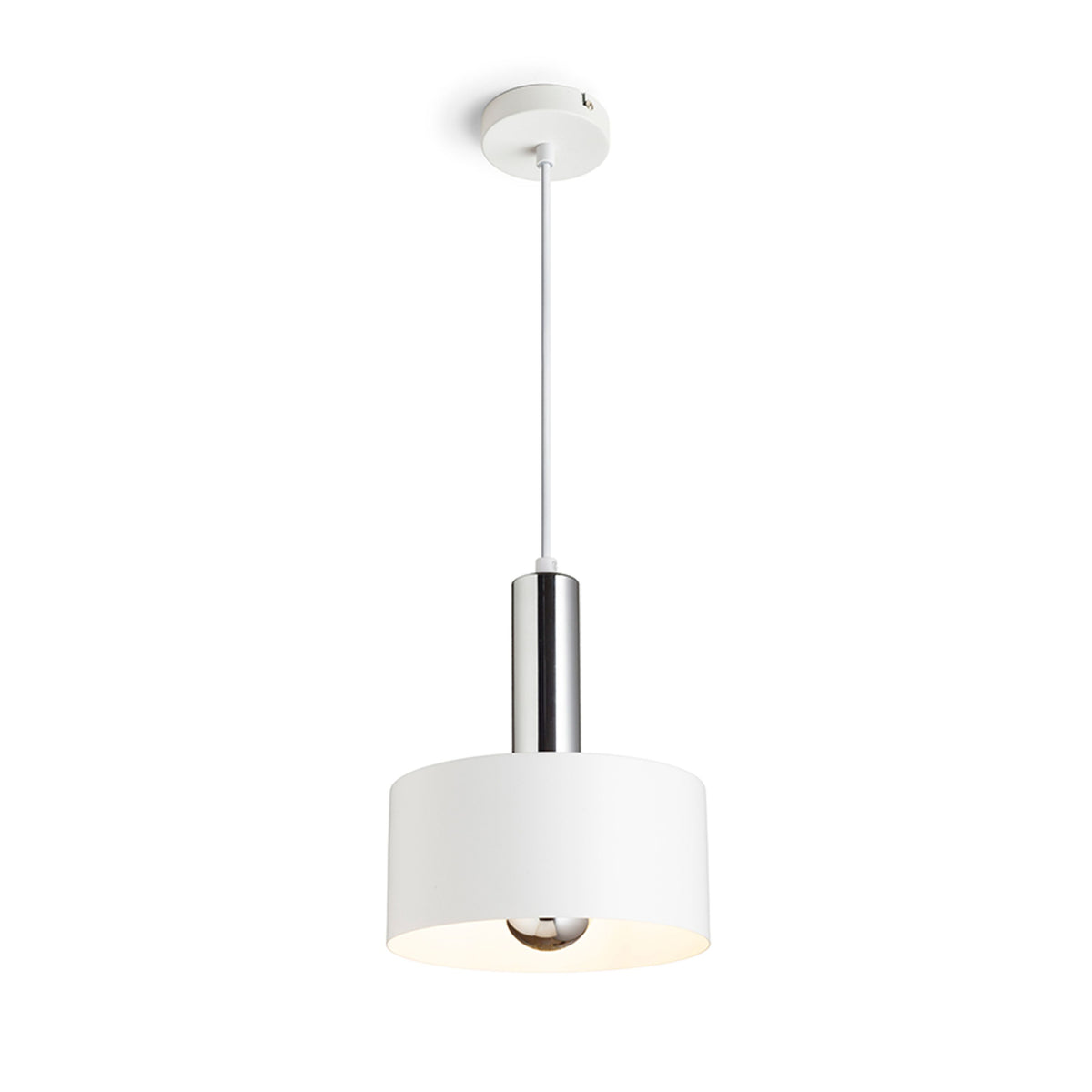 RENDL pendant lamp GIULIA 20 pendant white chrome 230V LED E27 15W R13910 7