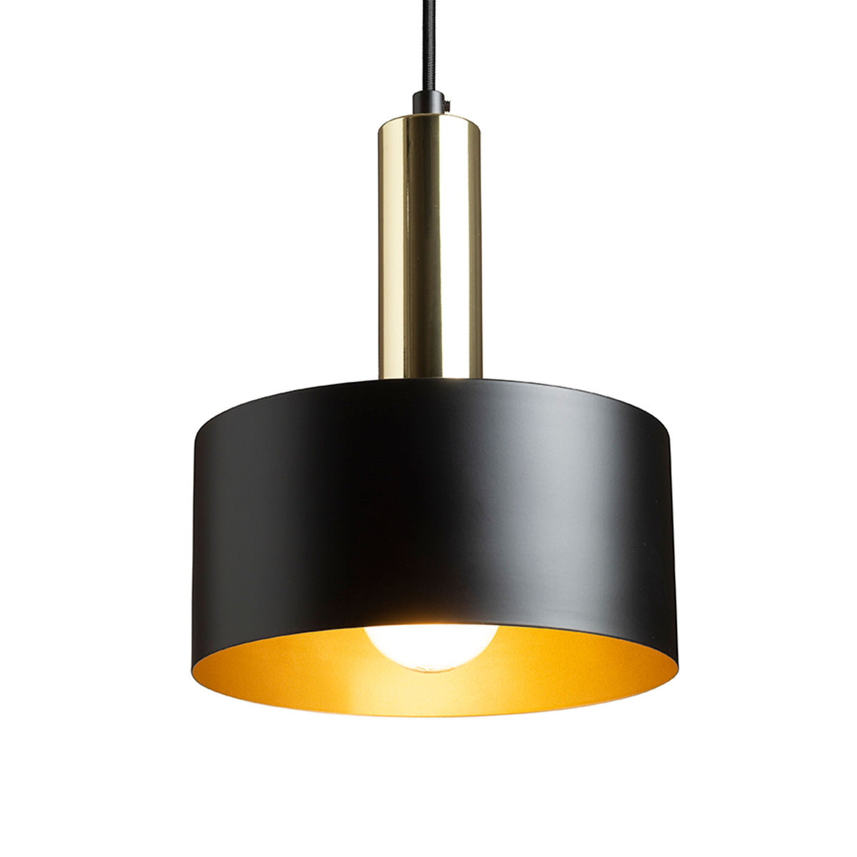 RENDL pendant lamp GIULIA 20 pendant black/gold brown brass 230V LED E27 15W R13911 3