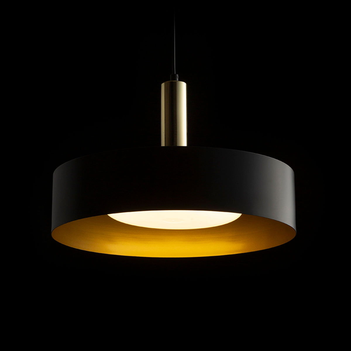 RENDL pendant lamp GIULIA 40 pendant black/gold brown brass 230V LED E27 30W R13913 2