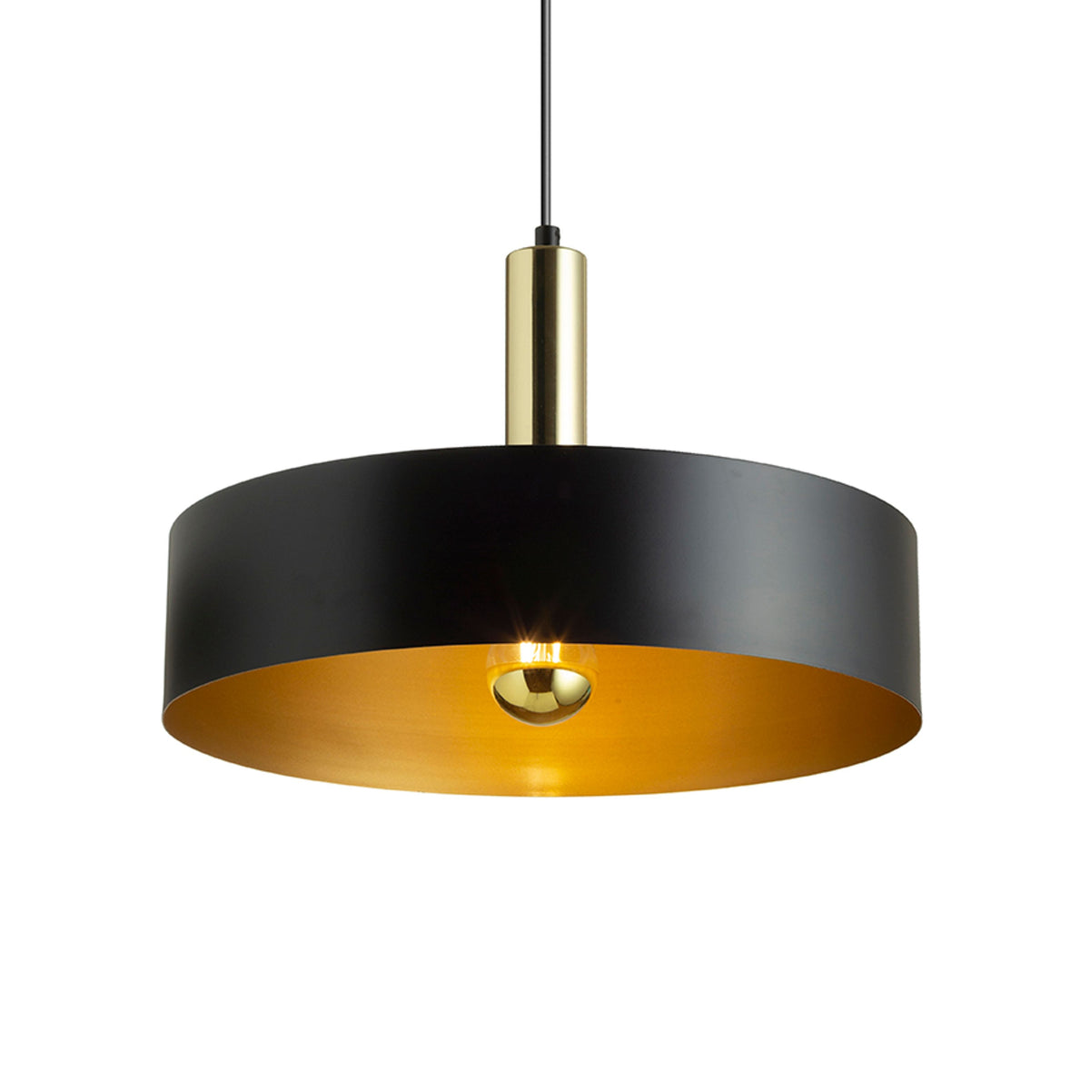 RENDL pendant lamp GIULIA 40 pendant black/gold brown brass 230V LED E27 30W R13913 6