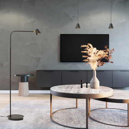 RENDL floor lamp STIG floor black  230V LED 8.4W 34°  3000K R13942 3