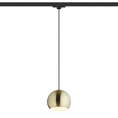 RENDL 3-circuit track system AGNETA for 3-circuit tracks pendant  brushed brass 230V LED E27 11W R13976 1